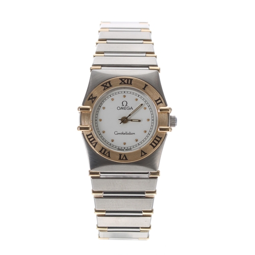 6 - Omega Constellation gold and stainless steel lady's wristwatch, ref. 79510801, white dial, quartz, 2... 