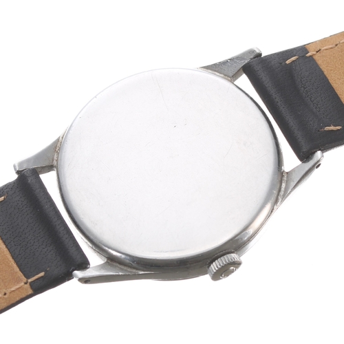 17 - Omega stainless steel gentleman's wristwatch, ref. 6963, serial no. 11455xxx, circa 1947, tarnished ... 