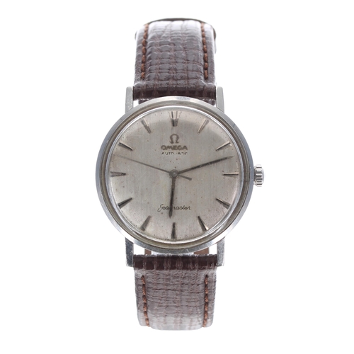 30 - Omega Seamaster automatic stainless steel gentleman's wristwatch, circa 1960s, linen silvered dial w... 