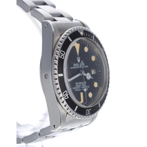 55 - Rolex Oyster Perpetual Date Sea-Dweller 'Great White' stainless steel gentleman's wristwatch, ref. 1... 