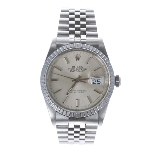 51 - Rolex Oyster Perpetual Datejust stainless steel gentleman's wristwatch, ref. 16030, serial no. 7337x... 
