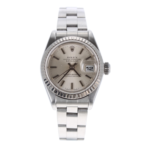 52 - Rolex Oyster Perpetual Datejust stainless steel lady's bracelet watch, ref. 79160, serial no. Y173xx... 