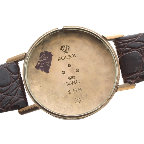 76 - Tudor 9ct gentleman's wristwatch, Edinburgh 1956, circular silvered dial with gilt Arabic numerals, ... 