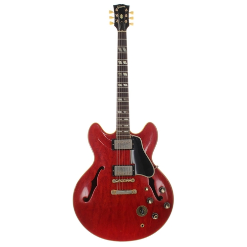 21 - 1967 Gibson ES-345TDC semi-hollow body electric guitar, made in USA, ser. no. 8xxxx3; Body: cherry f... 