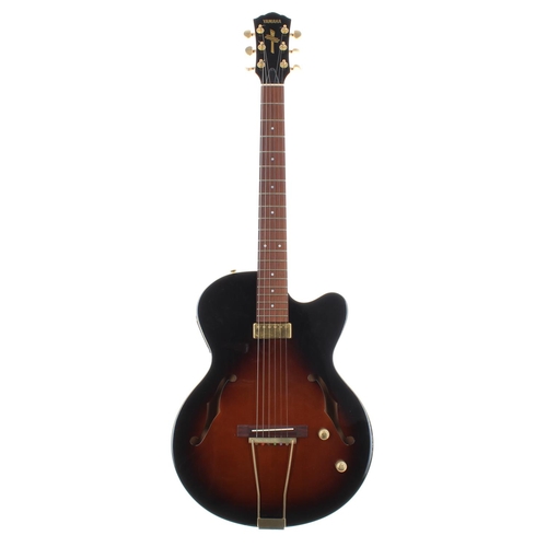 43 - Yamaha AEX500 hollow body electric guitar, ser. no. OM2xxx7; Body: two-tone sunburst finish top, goo... 