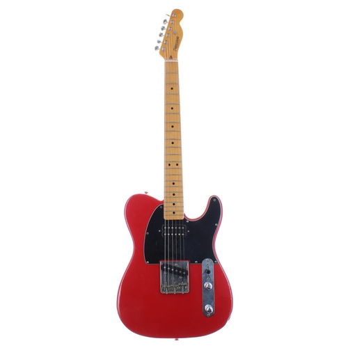 47 - Fernandes T type electric guitar, made in Japan, ser. no. L0xxxx5; Body: red finish, minor impact di... 