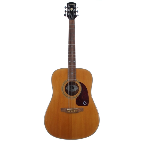 54 - Epiphone PR-350NA acoustic guitar, made in Korea; Back and sides: mahogany; Top: natural, minor ding... 