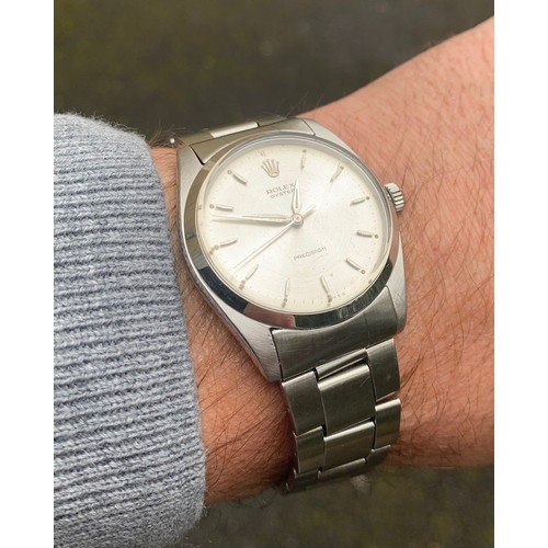 59 - Rolex Oyster Precision stainless steel gentleman's wristwatch, ref. 6424, serial no. 1199xxx, circa ... 