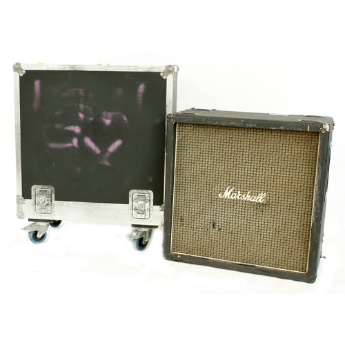 511 - The Alarm - 1970s Marshall 4 x 12 straight 'Bass' guitar amplifier speaker cabinet, made in England,... 