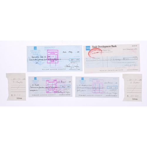 535 - Beatles interest - collection of original George Harrison expense account cheques; also two receipt ... 
