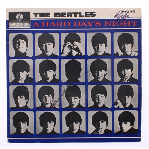 537 - Beatles interest - A Hard Day's Night LP, bearing 'Paul McCartney' and 'Ringo' inscriptions... 