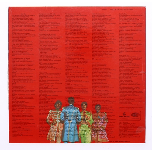 538 - The Beatles - Sgt Pepper's Lonely Hearts Club Band vinyl record, mono PMC7027, wide spine cover, pin... 