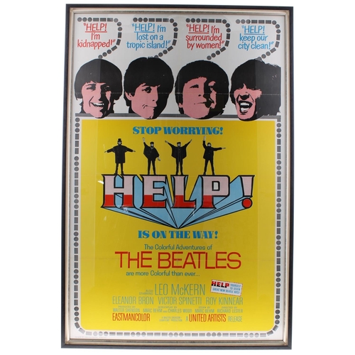 543 - The Beatles - original United Artist's American release film poster for The Beatles 'Help!', framed,... 