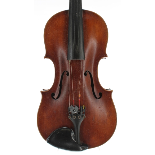 German violin by and labelled A. Becker,...