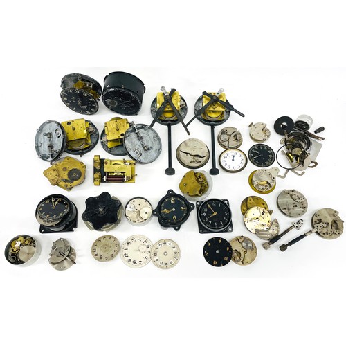1453 - Seven vintage aircraft clocks and a quantity of car clocks by various manufacturers including; Jaege... 