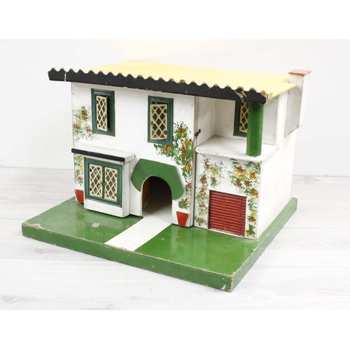 20 - Vintage 1960s Conwy Valley dolls house, flat roof, 16