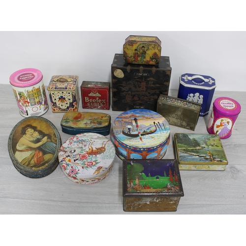 30 - Selection of vintage biscuit and confectionary tins