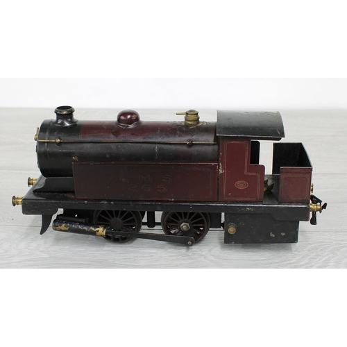 6 - Bowman models live steam locomotive, 0 gauge, LMF265, in maroon livery, 10.5