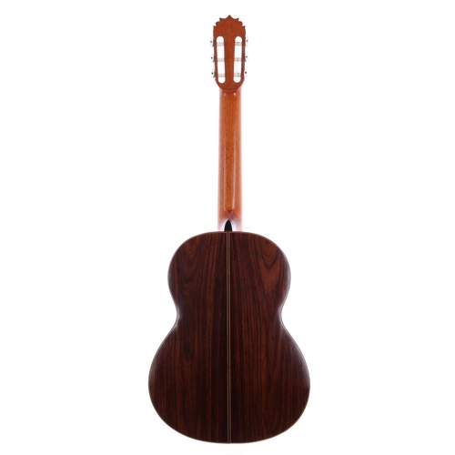 1330 - 1972 R.E. Spain for Ivor Mairants classical guitar; Back and sides: rosewood; Top: cedar, blemish to... 