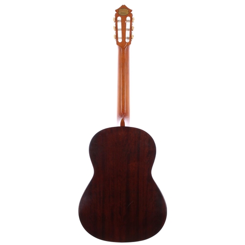 1333 - 1970s Yamaha G-85A classical guitar; Back and sides: mahogany, scrapes and dings; Top: natural, ding... 
