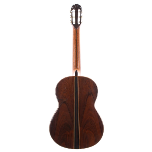 1327 - 1986 Manuel Rodriguez Jr. guitar, made in Spain, no. 25; Back and sides: Brazilian rosewood, hairlin... 
