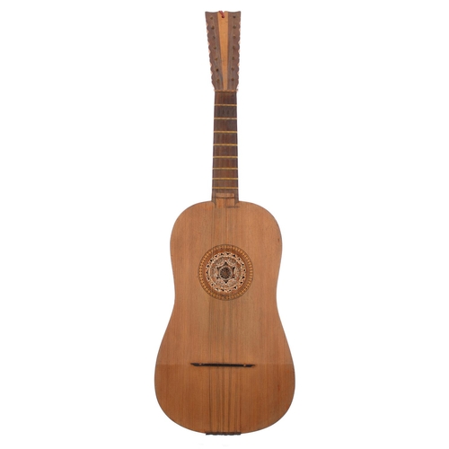 1305 - Spanish guitar Batante of exceptionally lightweight construction, circa 1800; Back and Sides: multi-... 