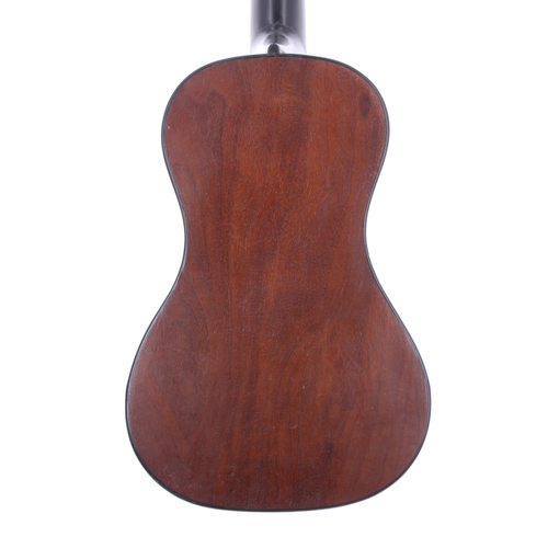 1307 - French or Spanish twelve string guitar, circa 1800; Back and sides: mahogany; Top: fine grain spruce... 