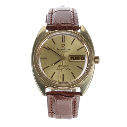 1 - Omega Constellation Chronometer automatic gold capped and stainless steel gentleman's wristwatch, re... 