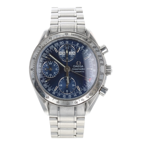 8 - Omega Speedmaster Chronograph automatic stainless steel gentleman's wristwatch, serial no. 5975xxxx,... 