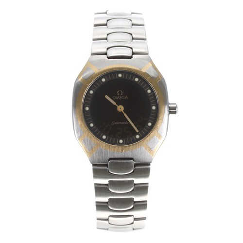 24 - Omega Seamaster Polaris stainless steel and gold gentleman's wristwatch, serial no. 53866xxx, circa ... 