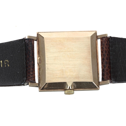 36 - Omega De Ville 9ct square cased gentleman's wristwatch, ref. 1115071, serial no. 41960xxx, circa 197... 
