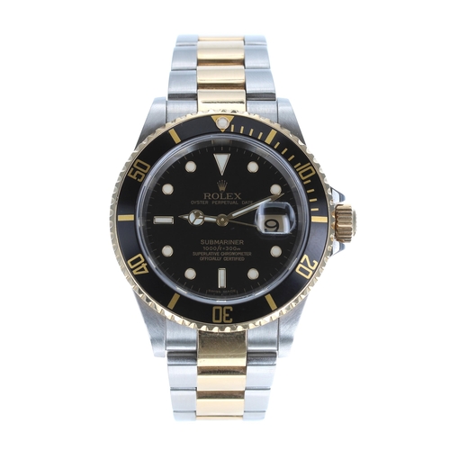 45 - Rolex Oyster Perpetual Submariner Date gold and stainless steel gentleman's wristwatch, ref. 16613T,... 