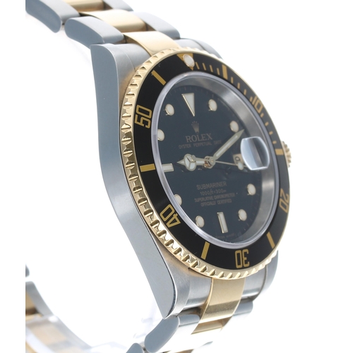 45 - Rolex Oyster Perpetual Submariner Date gold and stainless steel gentleman's wristwatch, ref. 16613T,... 