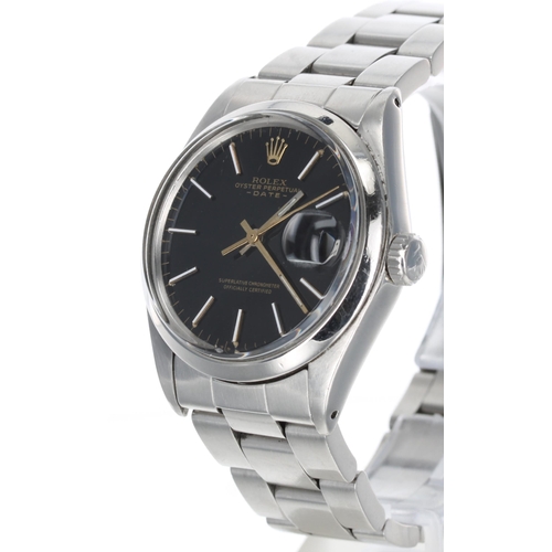 52 - Rolex Oyster Perpetual Date stainless steel gentleman's wristwatch, ref. 1500, serial no. 3689xxx, c... 