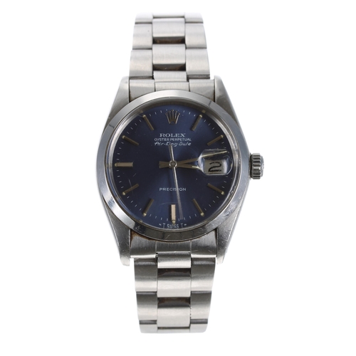 58 - Rolex Oyster Perpetual Air-King Date Precision stainless steel gentleman's wristwatch, ref. 5700, se... 