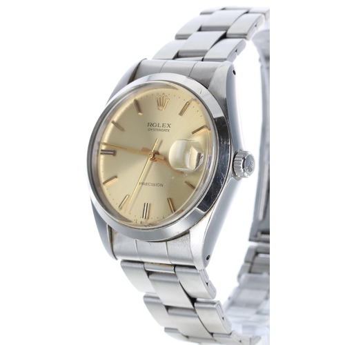 59 - Rolex Oysterdate Precision stainless steel gentleman's wristwatch, reference no. 6694, serial no. 33... 