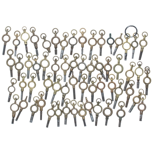 441 - Sixty pocket watch keys, various sizes (60)