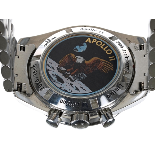 25 - Omega Speedmaster Moonwatch Apollo 11 Chronograph stainless steel gentleman's wristwatch, ref. 3569.... 