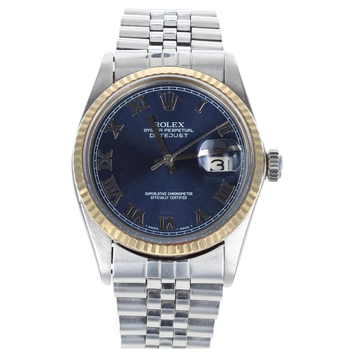 53 - Rolex Oyster Perpetual Datejust stainless steel gentleman's wristwatch, reference no. 16013, serial.... 