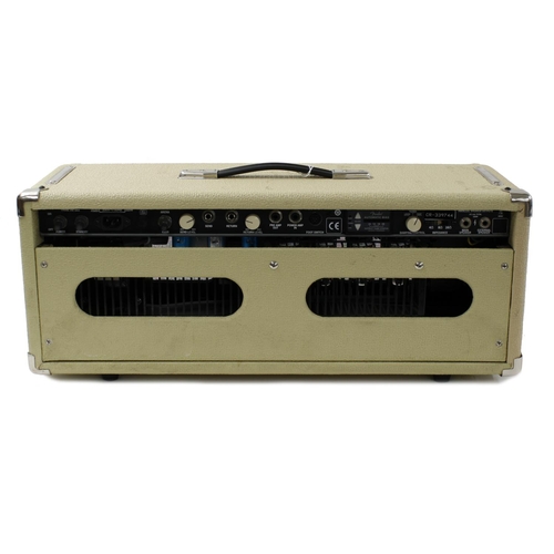 606 - Fender Super-Sonic 100 guitar amplifier head, made in USA, with foot switch and dust cover... 