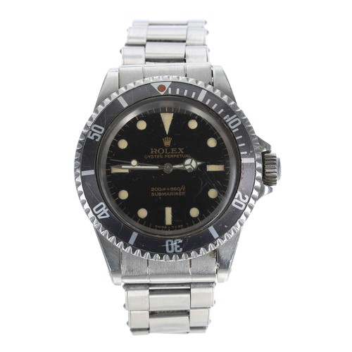 55 - Fine Rolex Oyster Perpetual Submariner (meters first) stainless steel gentleman's wristwatch, ref. 5... 