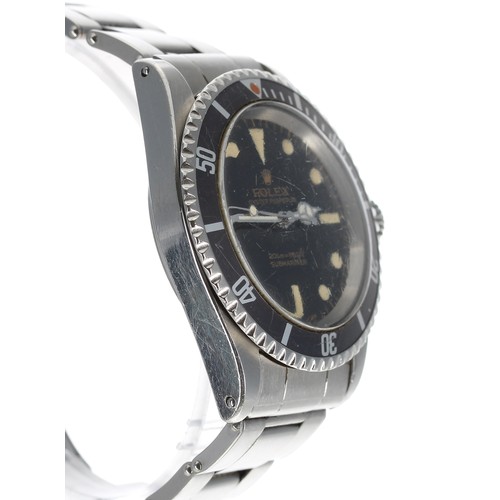55 - Fine Rolex Oyster Perpetual Submariner (meters first) stainless steel gentleman's wristwatch, ref. 5... 