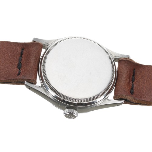 51 - Rolex Oysterdate Perpetual stainless steel gentleman's wristwatch, ref. 6518, serial no. 32xxx, circ... 