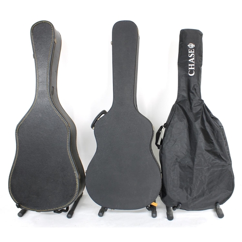 1348 - Besson Aristone G110A nylon string guitar, soft bag; together with a Vittoro nylon string guitar, se... 