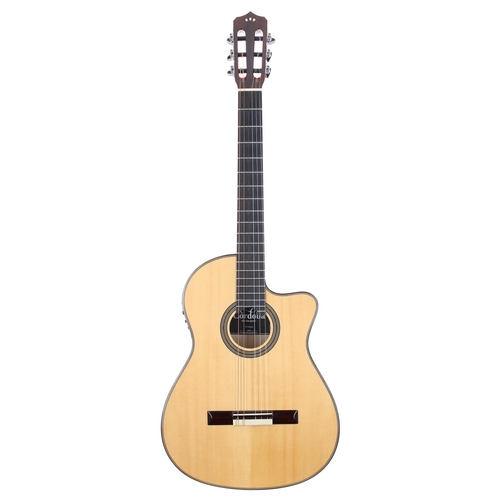 1350 - Cordoba Fusion Series 12 Maple electro-classical guitar; Back and sides: natural maple; Top: natural... 