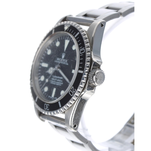 3 - Rolex Oyster Perpetual Submariner stainless steel gentleman's wristwatch with a pointed crown guard ... 