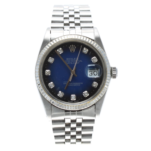 8 - Rolex Oyster Perpetual Datejust stainless steel gentleman's wristwatch, ref. 16014, serial no. 890xx... 
