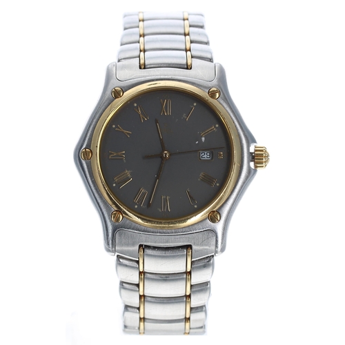 10 - Ebel 1911 steel and gold gentleman's wristwatch, ref. 187902, serial no. 74608xxx, with 18k gold bez... 