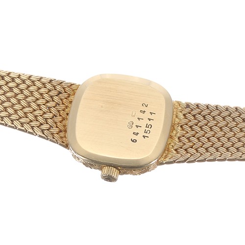 11 - Tudor Quartz 18ct lady's wristwatch, ref. 15511, serial no. 641xxx, gilded dial with baton markers, ... 