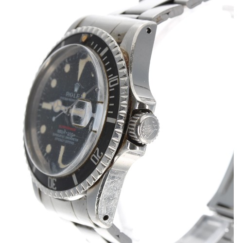 25 - Interesting Rolex Oyster Perpetual Date Submariner 'Single Red' stainless steel gentleman's wristwat... 